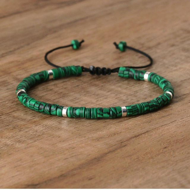 SunFlowers Story Perlenarmband, Grüner Aventurin, Naturstein, Unisex - Bild 1