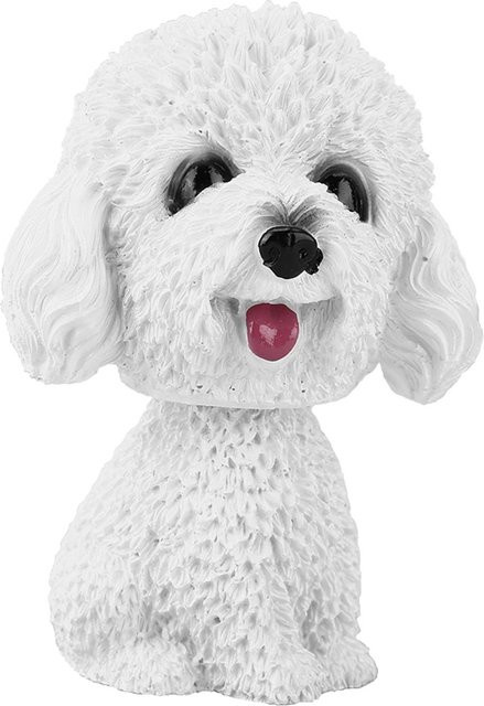 GoolRC Bobble Head Hund Deko Ornament für das Auto Dashboard in Weiß und Grau - Bild 1