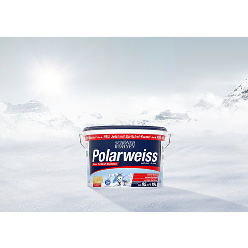 Schöner Wohnen Innenfarbe Polarweiss, Weiß, Matt, 10 Liter - Bild 2