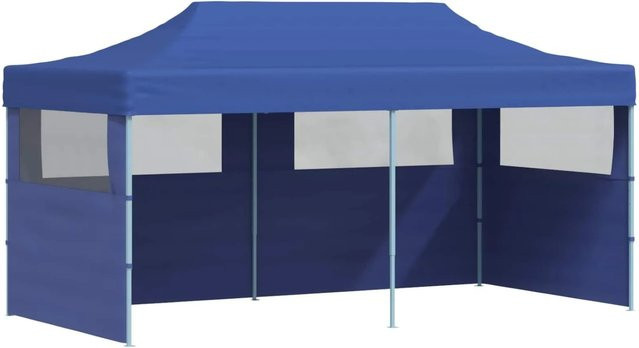 vidaXL Party-Zelt Blau aus Oxford-Stoff und Stahl, B/T/H: 580 x 291 x 315 cm - Bild 1