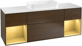 V&B Waschtischunterschrank Finion mit Wandbeleuchtung in Weiß lackiert, B/T/H: 160 x 50,1 x 50,1 cm - Bild 1