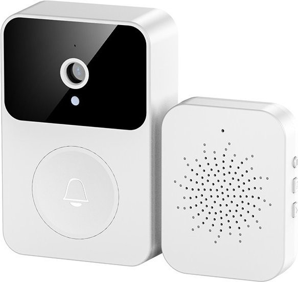 FireFrog Video-Türklingel mit HD Smart Security, WLAN-Verbindung, Nachtsicht und aufladbarem Akku in Weiß - Bild 1