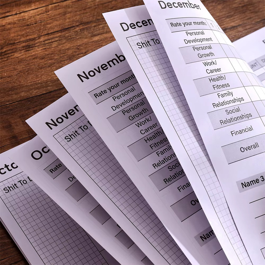 Undatierter ADHS-Planer für Erwachsene im Vintage-Design mit 166 Seiten zur täglichen, wöchentlichen und monatlichen Organisation inklusive Symptom-Tracker und Prioritätslisten zur Fokussteigerung - Bild 3