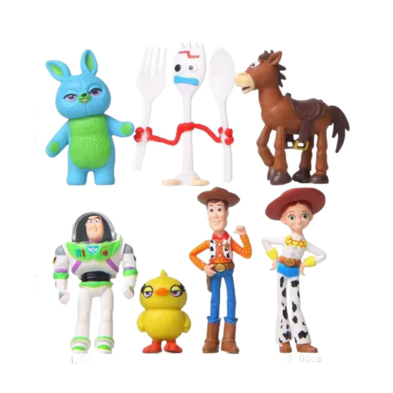 Disney Pixar Toy Story 4 Actionfiguren, 7-teiliges Set, Modellpuppe - Bild 2
