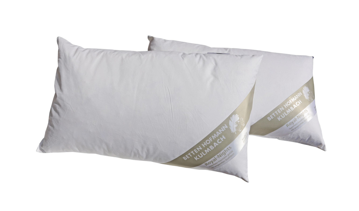 2er-Set Betten Hofmann Dekokissen in Weiß, rechteckig, B/H: 50 x 30 cm mit Daunen und Federn - Bild 1