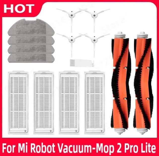QIXIAO Zubehör-Set für Xiaomi Mi Robot Vacuum-Mop 2 Pro Lite MJST1SHW MJSTL in Multicolour mit Wischtuch, Hauptbürste, Seitenbürste und Hepa-Filter - Bild 1