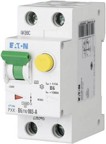 Eaton RCBO FI-Schutzschalter und Leitungsschutzschalter 2polig 6A 0.03A 240 V/AC in Weiß - Bild 1