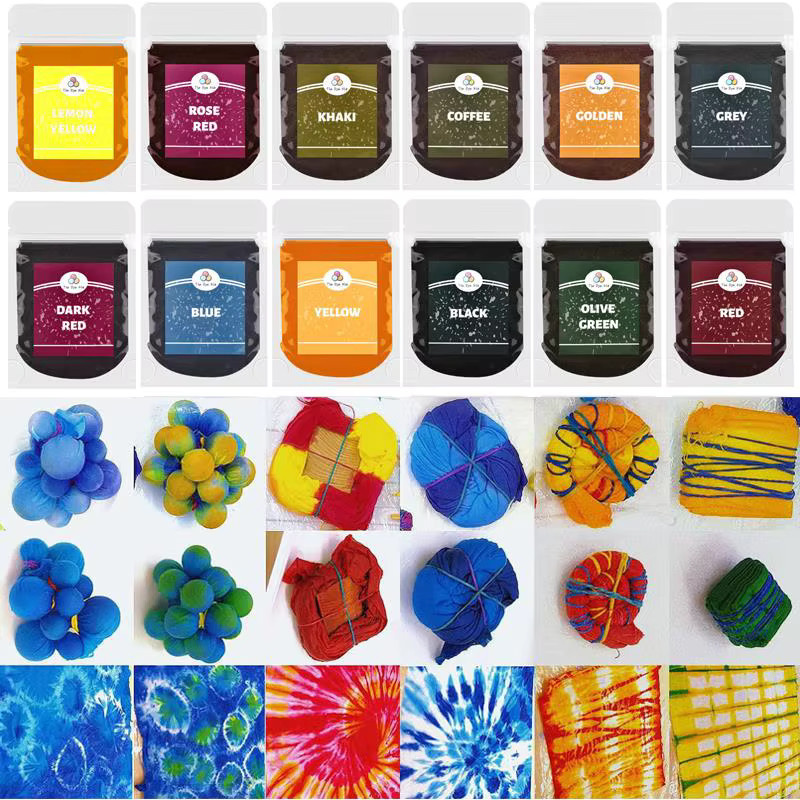 24 Farben Textilfarben Set für Batikfärbung und Stofffärbung von Baumwolle, Leinen und Jeans, 24 x 10-20 g - Bild 2