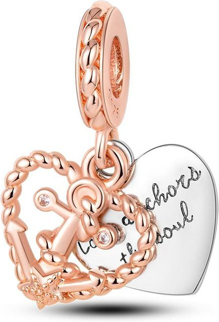 Anhänger Allbestart, 925 Silber, Roségold, Herz, Gänseblümchen, Damen - Bild 1