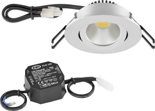 EVN PC20N91527 LED-Einbauleuchte in Chrom, rund, 8.4W - Bild 1