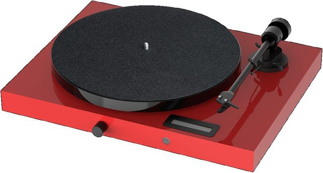 Pro-Ject JukeBox E1 All-in-One Plattenspieler mit OM5e Tonabnehmer und Bluetooth in Rot - Bild 1