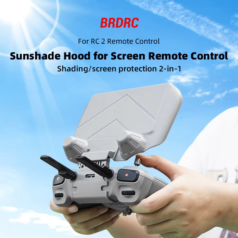 DJI RC 2 Displayschutzfolie mit Sonnenhaube und Sonnenschutzabdeckung in Grau - Bild 3