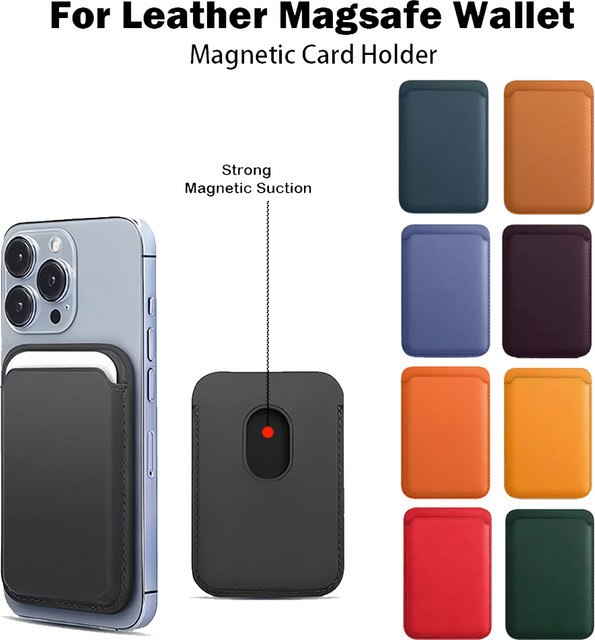 Apple Leder-Brieftaschenhülle für MagSafe kompatibel mit iPhone 17, 16 Pro Max, 16, 15, 14, 13 in Gelb - Bild 1