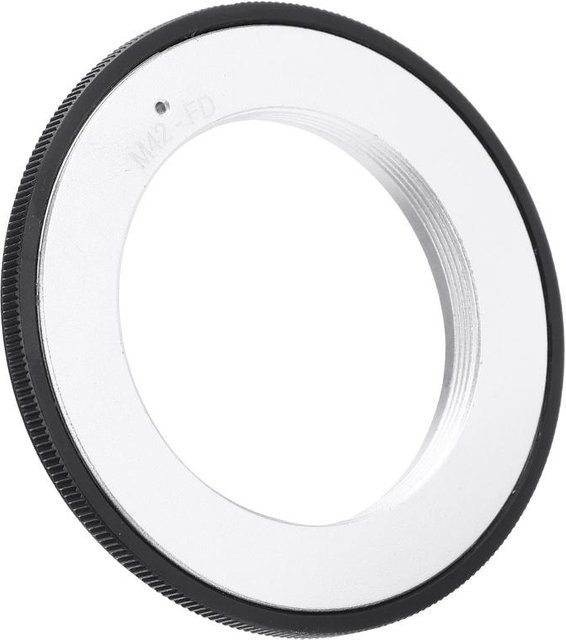 DIYelecs M42-FD Adapter für M42 Schraubobjektive auf FD Filmkameras wie Canon F-1, A-1 oder AE-1 Programm, Farbe: Weiß - Bild 1