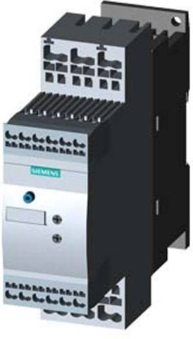 Siemens Sanftstarter 3RW3028-2BB14 in Grau, Motorleistung 18.5kW bei 400V, Nennstrom 38A bei 480V - Bild 1