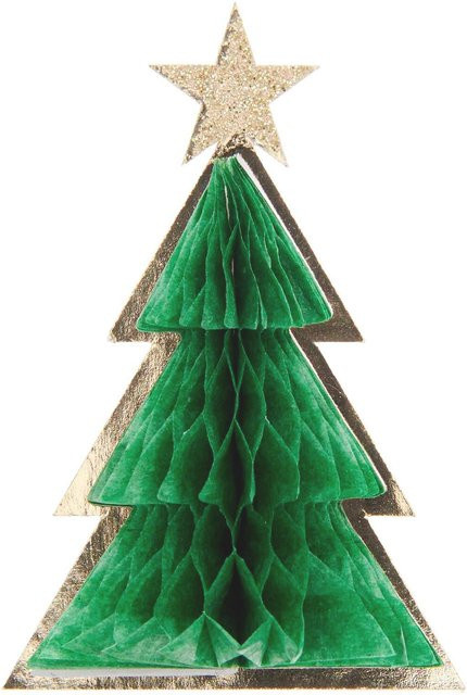Rico Design Paper Poetry Wabenpapiersticker Tannen für Weihnachten, 1 Blatt - Bild 1