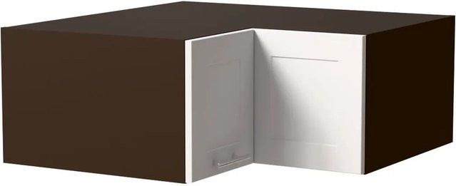 Feldmann-Wohnen Eckaufsatzschrank Oslo Küchenschrank mit Soft-Close-Türen in Lava und Weiß Matt, B/T/H: 90 x 36 x 90 cm - Bild 1