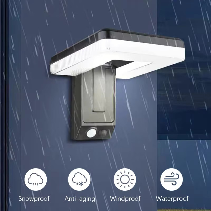 SHENZHITECH Solar-Bewegungssensorleuchte in Schwarz mit einstellbarem Infrarot-Sensor für den Garten und Außenbereich - Bild 3