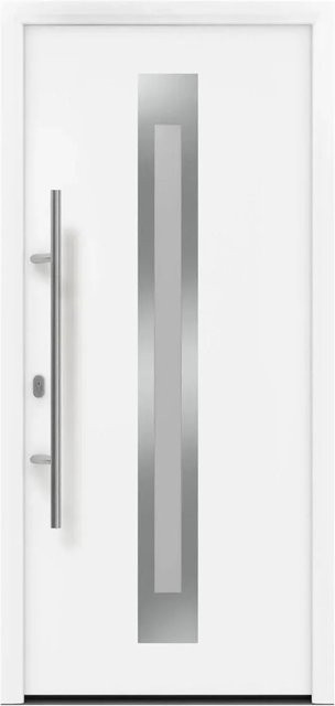EcoStar Haustür Isopro IP 770S mit Glaseinsatz in Verkehrsweiß, B: 110 cm, H: 210 cm, DIN Links - Bild 1