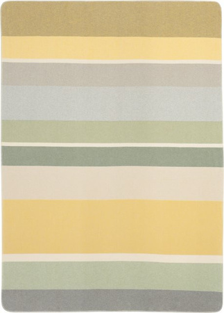 Biederlack Wohndecke Cotton gestreift in Gelb Grün Multicolour aus Baumwolle