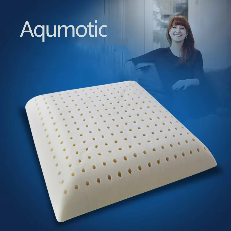 Aqumotic Naturlatex-Wurfkissen, quadratisches Bio-Kissen, Farbe: Weiß, B/B: 35 x 35 cm - Bild 2
