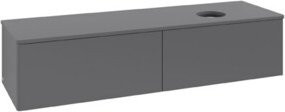 V&B Waschtischunterschrank Antao ohne Frontstruktur in Anthrazit, B/T: 160 x 50 cm - Bild 1