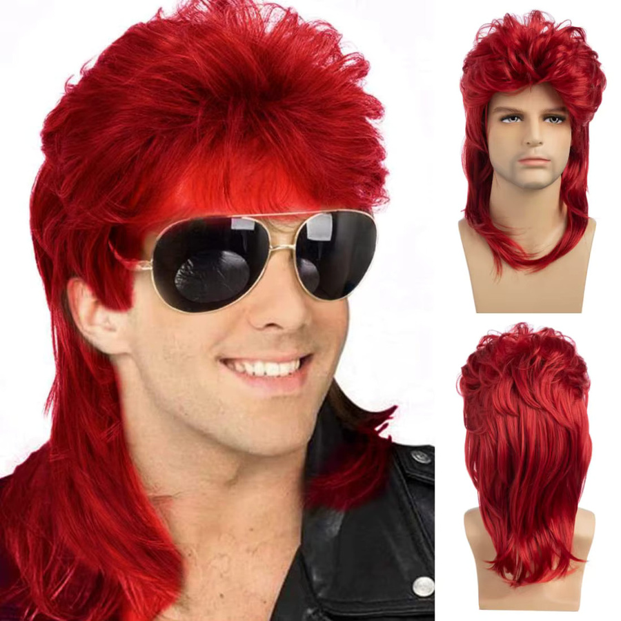 Sallcks Perücke, Rote Mullet, Herren - Bild 2