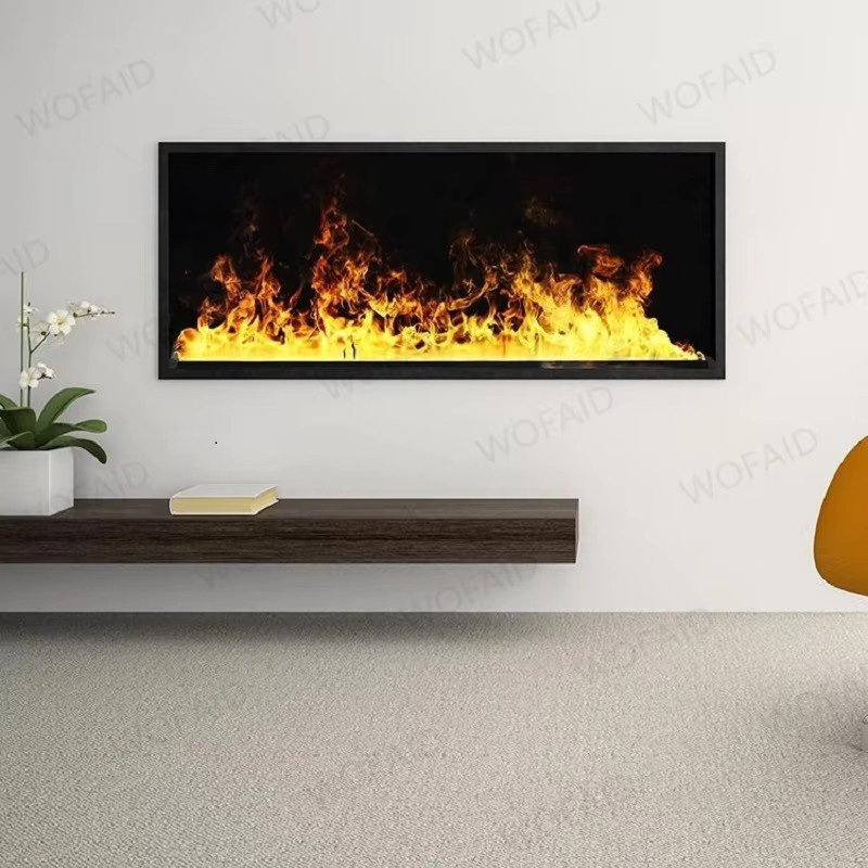 WOFAID Elektrischer Kamin mit 3D Wasserdampf und künstlicher Feuerflamme, Tischmodell, Weiß - Bild 3