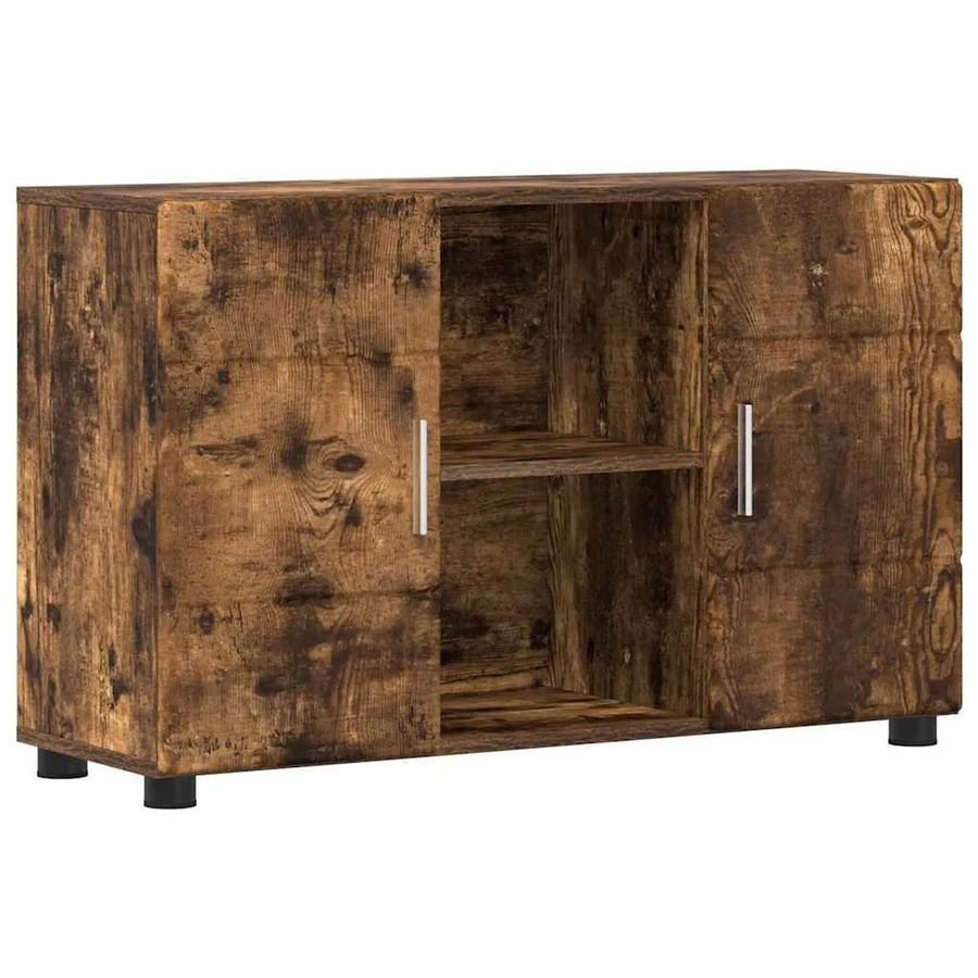 vidaXL Sideboard FLORIN in Geräucherte Eiche, modern, Braun, B/T/H: 88,5 x 30,5 x 55,5 cm - Bild 2