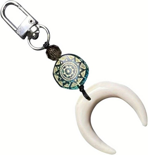 Schlüsselanhänger Halbmond, white, Unisex - Bild 1
