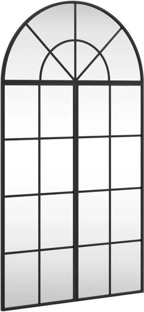 vidaXL Wandspiegel Gewölbt in Schwarz aus Eisen und Glas, Breite: 60 cm, Höhe: 110 cm - Bild 1