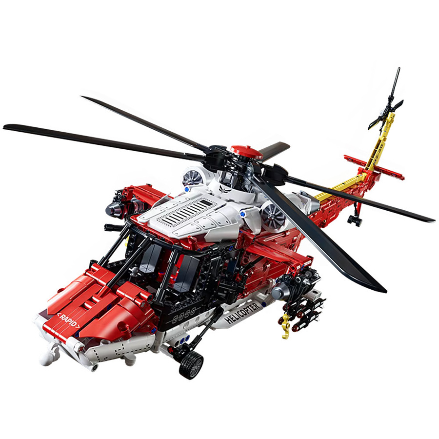 KAVOWORLD Rettungshubschrauber, Bausteine, Militärflugzeug-Modell - Bild 6