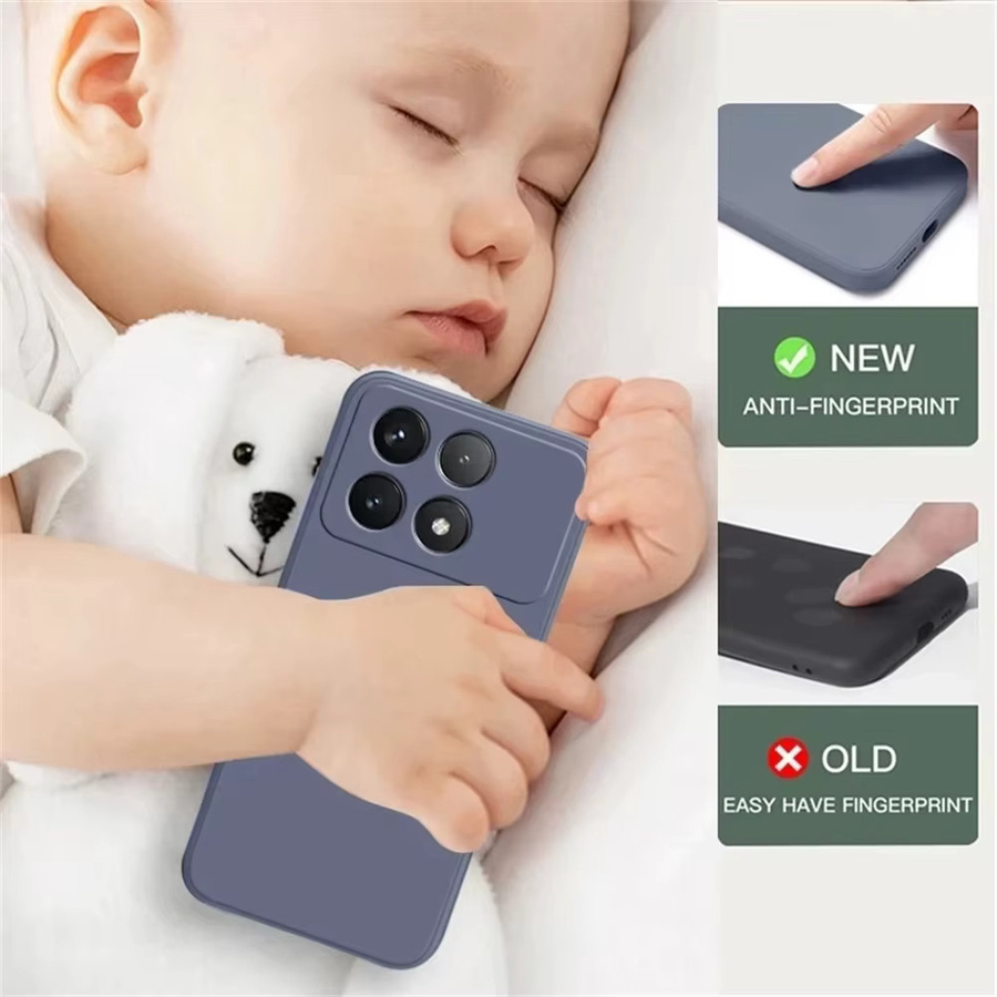 Xiaomi POCO F8 Pro 5G Luxus Handyhülle aus weichem Flüssig-Silikon TPU in Blau - Bild 3