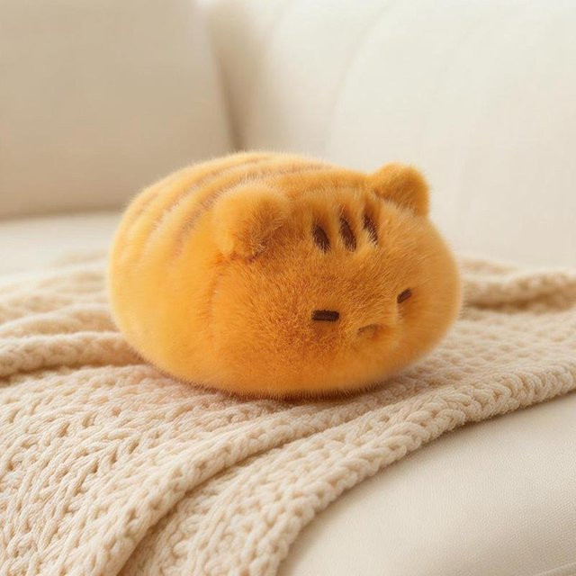 Kawaii Katzenpuppen Siamkatze Orange Katze Kuh Katze, Plüschtiere, 1-teiliges Set, ab 14 Jahren - Bild 1
