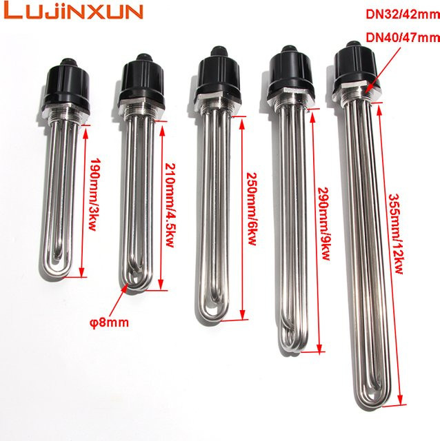 Lujinxun Elektrisches Tauchheizelement aus SUS304 mit Gewinde DN32 oder DN40 in Gold oder Silber für 220V - Bild 1
