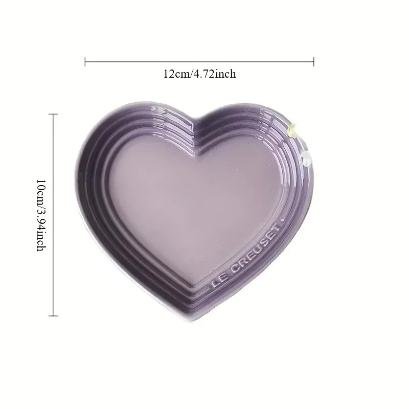 Le Creuset Keramik-Katzenschüssel Herzförmig in Pink, Anti-Erbrechen Design, Durchmesser: 12 cm - Bild 5