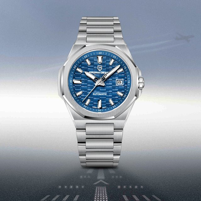 PAGANI DESIGN Automatik-Armbanduhr, Edelstahl, Blau, 40 mm, Herren - Bild 1