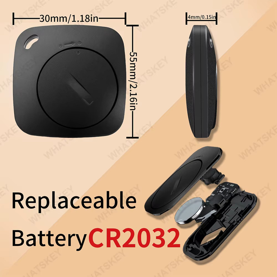 Peocke Bluetooth GPS Smart Tag Tracker in Schwarz Kompatibel mit Google und iOS Find My zur Anti-Verlust-Ortung für Geldbörse Gepäck Schlüssel und Rucksack - Bild 6