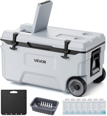 VEVOR Hard Cooler Tragbare Kühlbox mit Rollen und 49 l Volumen für Outdoor, Camping und Picknick - Bild 1