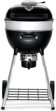 Napoleon PRO Kugelgrill Holzkohlegrill in Schwarz mit Thermometer und Rädern