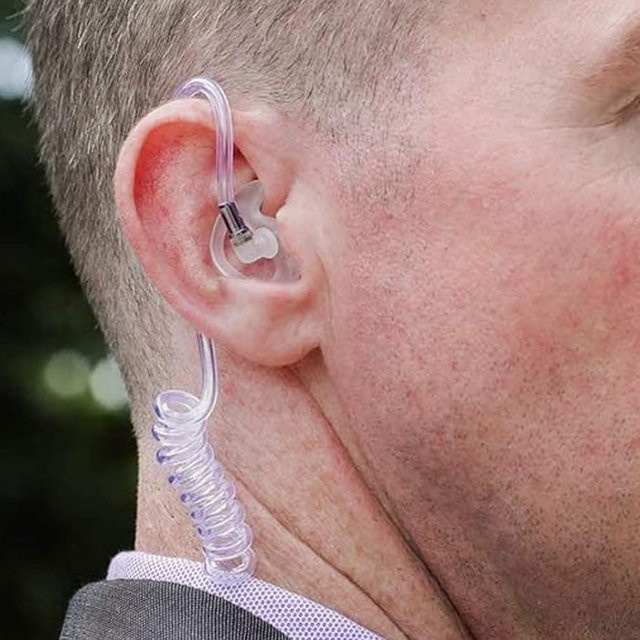 Transparente 2-Wege-Radio-Ohrform aus Silikon für Akustikspulenröhren und Walkie-Talkie-Ohrhörer - Bild 1