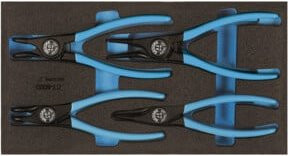 Gedore Montagezangen-Satz 1500 CT1-8000 im Check-Tool-Modul aus Chrom-Vanadium, 6-teilig, Schwarz-Blau - Bild 1