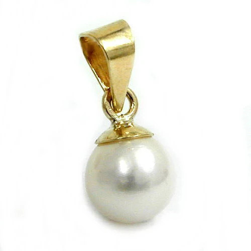 Colfem Anhänger 375 Weißgold, Süßwasserzuchtperle, Unisex - Bild 1