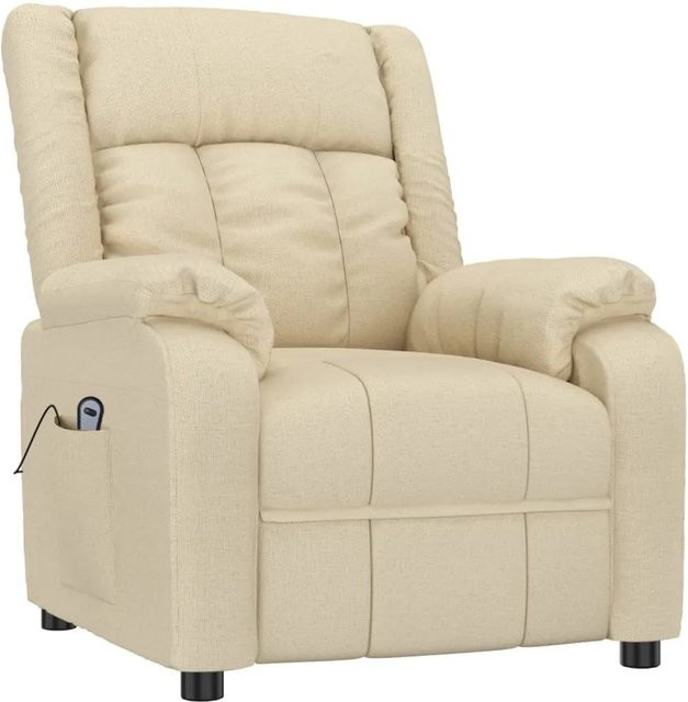vidaXL Elektrischer Relaxsessel in Beige aus Stoff mit Armlehnen - Bild 1