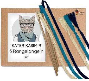 Kater Kasimir Rangelangel, Spielangel für Katzen, 3er-Set - Bild 1