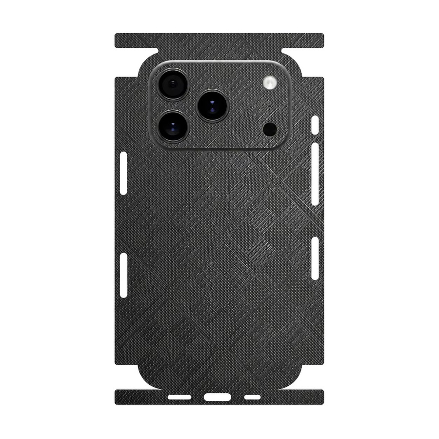 Kratzfester Rückseitenschutzfilm mit vollflächiger Kunstleder-3D-Prägung für Apple iPhone 17 16 15 14 13 Pro Max - Bild 1