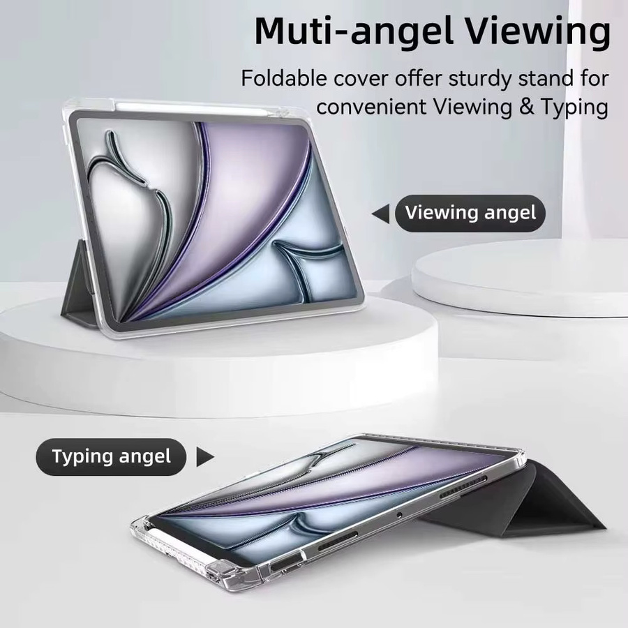 DAORANGE Transparente Hülle für iPad Pro und iPad Air mit Stifthalter, Grün - Bild 4