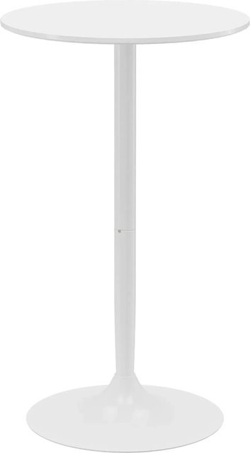 HOMCOM Bartisch rund in Weiss mit Stahlgestell, B/T/H: 60 x 60 x 102 cm - Bild 1
