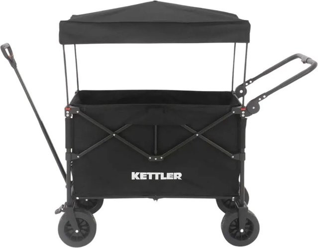 Kettler Bollerwagen EASY in Schwarz mit Bremse und verstellbarem Griff - Bild 1