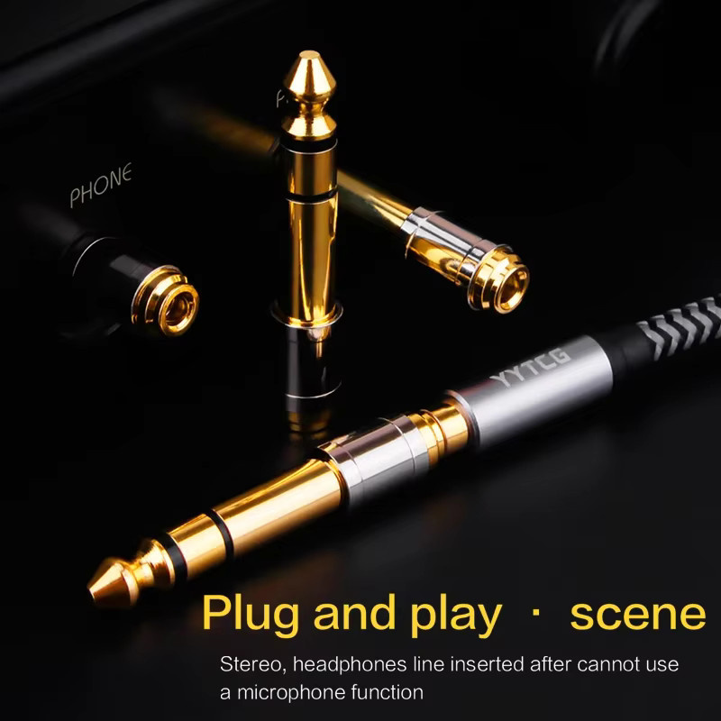 YYTCG Audio-Adapter 6,5 mm Stecker auf 3,5 mm Klinke Buchse Stereo AUX-Anschluss in Gold - Bild 4